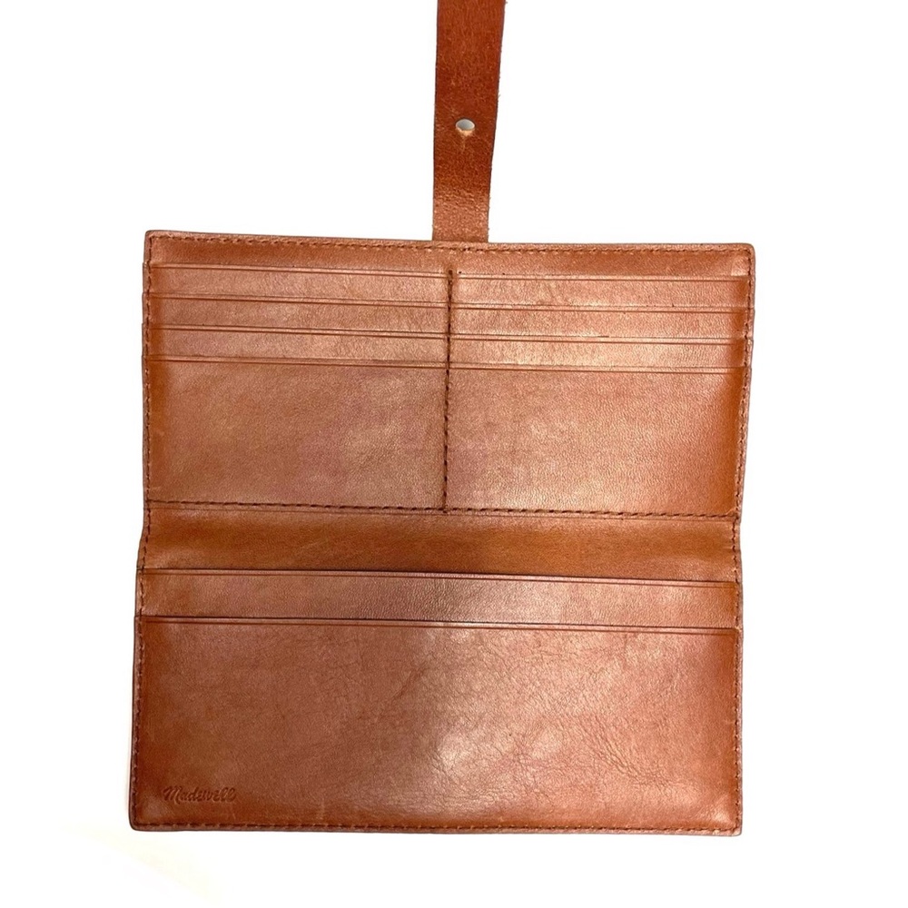 Madewell The Leather Post Wallet in English Saddle - Picture 4 of 7